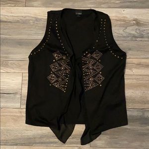 Black with bronze studs Vest- Daytrip